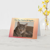 Schöne Geburtstagskarte mit skeptischer Katze Karte (Gelbe Blume)