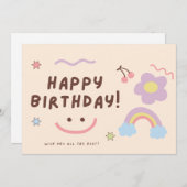 Schöne Geburtstagskarten für Kinder (Vorne/Hinten)