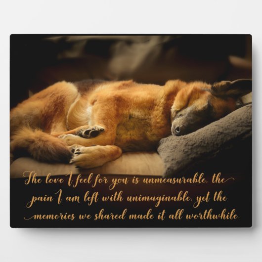 Schöne Gedenkstätte für deutsche Hirten Fotoplatte (Vorderseite)