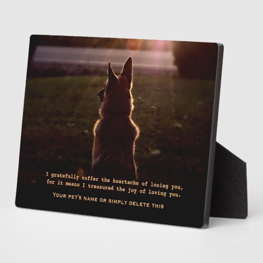 Schöne Gedenkstätte für deutsche Hirten Fotoplatte (Seite)