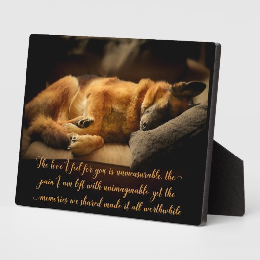 Schöne Gedenkstätte für deutsche Hirten Fotoplatte (Seite)