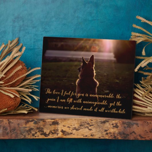 Schöne Gedenkstätte für deutsche Hirten Fotoplatte (Seite)