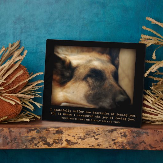 Schöne Gedenkstätte für deutsche Hirten Fotoplatte (Seite)