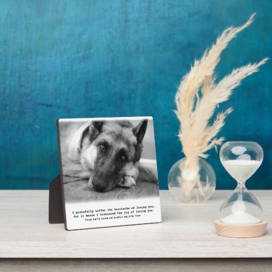 Schöne Gedenkstätte für deutsche Hirten Fotoplatte (InSitu)