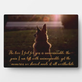 Schöne Gedenkstätte für deutsche Hirten Fotoplatte (Vorderseite)