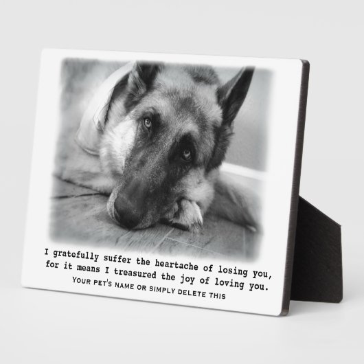 Schöne Gedenkstätte für deutsche Hirten Fotoplatte (Seite)