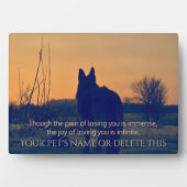 Schöne Gedenkstätte für deutsche Hirten Fotoplatte (Vorderseite)