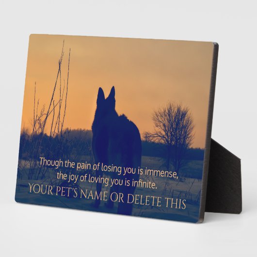 Schöne Gedenkstätte für deutsche Hirten Fotoplatte (Seite)