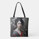 Schöne Geisha-Blume Tasche (Rückseite)