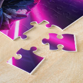 Schöne Geisha Puzzle mit Neon - Elegan (Seite)