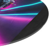 Schöne Geisha Puzzle mit Neon - Elegan Schneidebrett (Ecke)