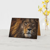 Schöne geklappte Lion-Grußkarte Karte (Gelbe Blume)