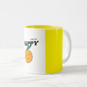 Schöne, gelb-orange Tasse (VorderseiteRechts)