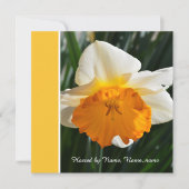 schöne Gelb- und Goldfarben-Blume Einladung (Vorderseite)