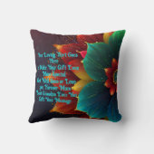 Schöne, gelb und rosa Blütenmeldung Kissen (Rückseite)