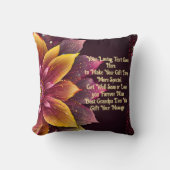 Schöne, gelb und rosa Blütenmeldung Kissen (Vorderseite)