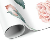Schöne, gelb und rosa Rose mit Blumen Geschenkpapier (Rolleneckpunkt)
