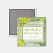 Schöne Gelbblume Save the Date Magnet (Vorderseite/Rückseite)