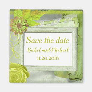 Schöne Gelbblume Save the Date Magnet