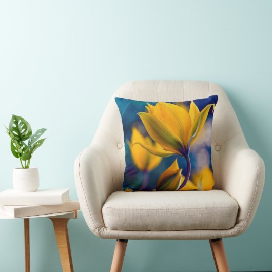 Schöne gelbe Blume 💛 🟡 Kissen (Stuhl )