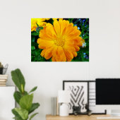schöne, gelbe Blume Poster (Heimbüro)
