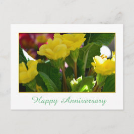 Schöne gelbe Blume zum Jubiläum Postkarte