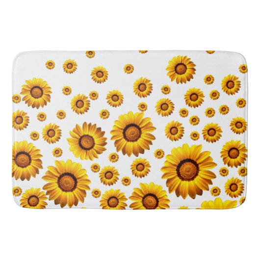 Schöne gelbe Blumen Badematte (Vorderseite)