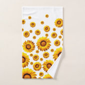 Schöne gelbe Blumen Badhandtuch Set (Handtuch)