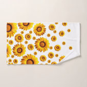 Schöne gelbe Blumen Badhandtuch Set (Handtuch)