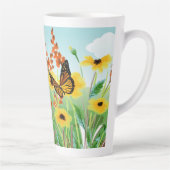 Schöne gelbe Blumen Blauer Himmel und Schmetterlin Milchtasse (Rechts)