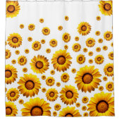 Schöne gelbe Blumen Duschvorhang (Vorderseite)