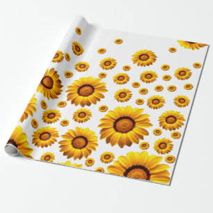 Schöne gelbe Blumen Geschenkpapier