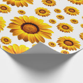 Schöne gelbe Blumen Geschenkpapier (Ecke)