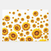Schöne gelbe Blumen Geschenkpapier Set (Vorderseite 3)