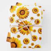 Schöne gelbe Blumen Geschenkpapier Set (Beispiel)
