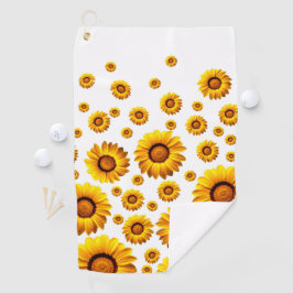 Schöne gelbe Blumen Golfhandtuch