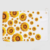 Schöne gelbe Blumen Golfhandtuch (Horizontal)