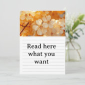 Schöne gelbe Blumen-Hochzeitseinladung - Elegant Einladung (Stehend Vorderseite)