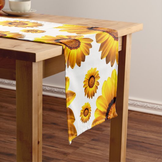 Schöne gelbe Blumen Kurzer Tischläufer (Beispiel)