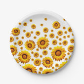 Schöne gelbe Blumen Pappteller (Vorderseite)