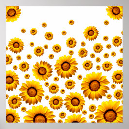 Schöne gelbe Blumen Poster