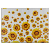 Schöne gelbe Blumen Schneidebrett (Vorderseite)