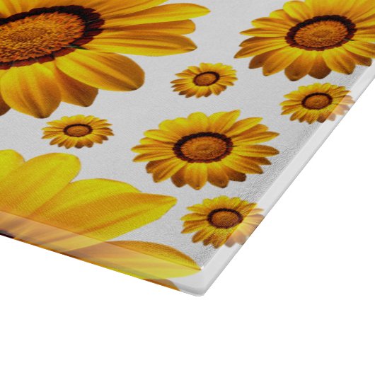 Schöne gelbe Blumen Schneidebrett (Ecke)