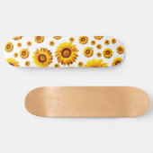 Schöne gelbe Blumen Skateboard (Horizontal)