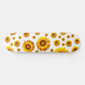Schöne gelbe Blumen Skateboard (Horizontal)