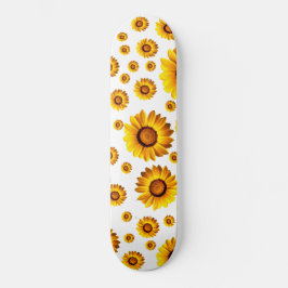Schöne gelbe Blumen Skateboard