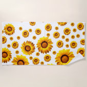 Schöne gelbe Blumen Strandtuch (Vorderseite)
