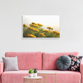Schöne gelbe Blumen Stretched Canvas Print Leinwanddruck (Insitu (Wohnzimmer))