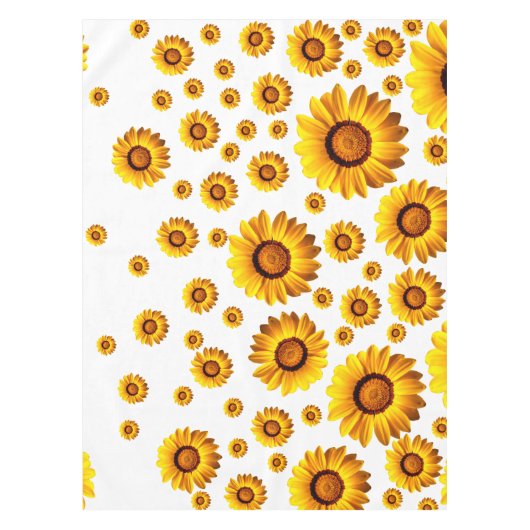 Schöne gelbe Blumen Tischdecke (Vorderseite)