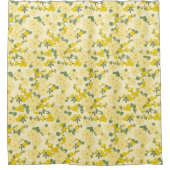 Schöne gelbe Blumenart Duschvorhang (Vorderseite)